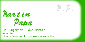 martin papa business card