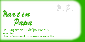 martin papa business card